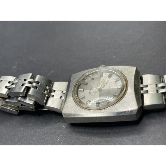 Vintage Benrus Automatic Silver Tone Cushion Watch Stainless Steel 27MM main image 6